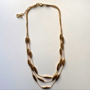 Anne Klein Gold Toned 3 Layered Necklace